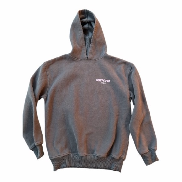 White Fox Boutique Tops - White Fox Gray Hoodie Pink Graphic